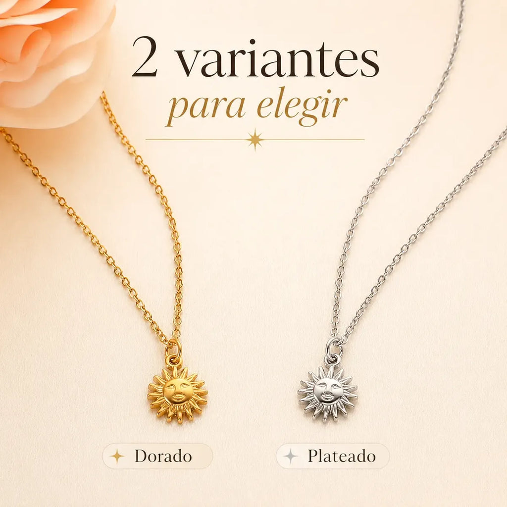 Collar Dije Sol de Acero Inoxidable