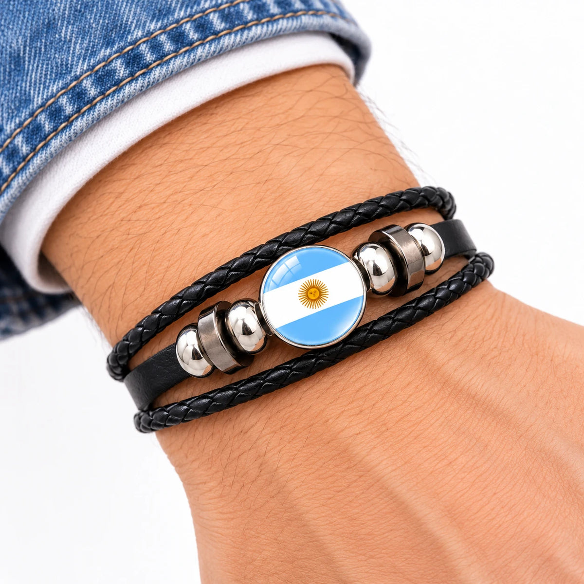 Pulsera Argentina Bandera Ajustable