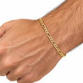 Pulsera Fígaro Dorada de Acero Inoxidable 1,4 mm 20 cm
