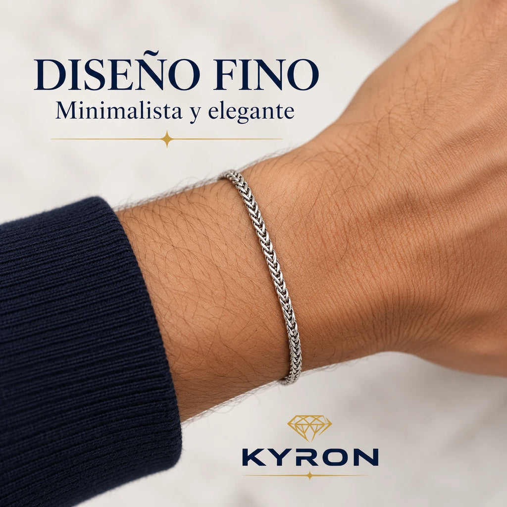 Pulsera Espiga de Acero Inoxidable 19 cm