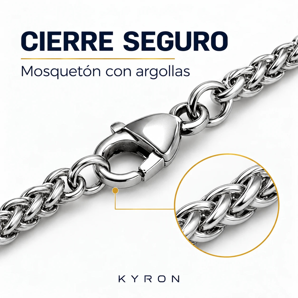 Cadena Espiga de Acero Inoxidable 3 mm