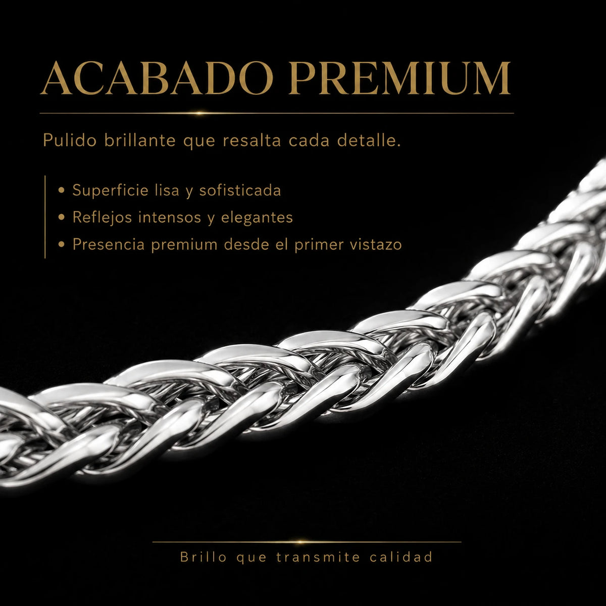 Cadena Espiga de Acero Inoxidable 8 mm