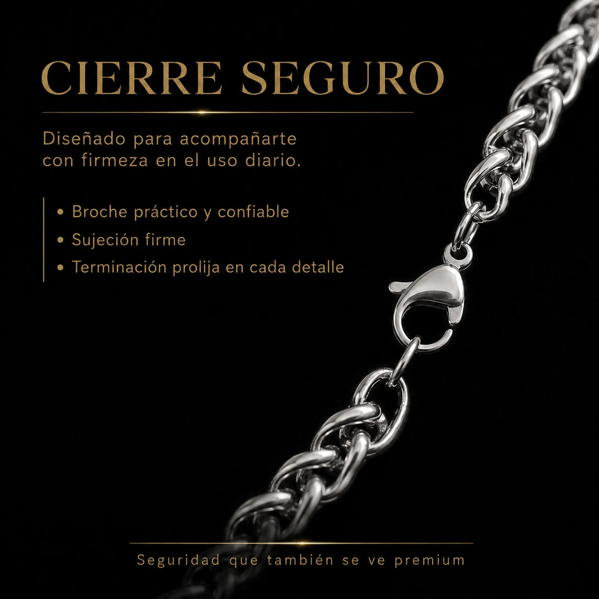 Cadena Espiga de Acero Inoxidable 8 mm