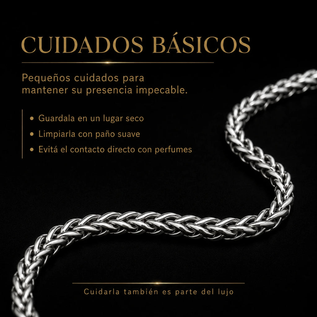 Cadena Espiga de Acero Inoxidable 8 mm