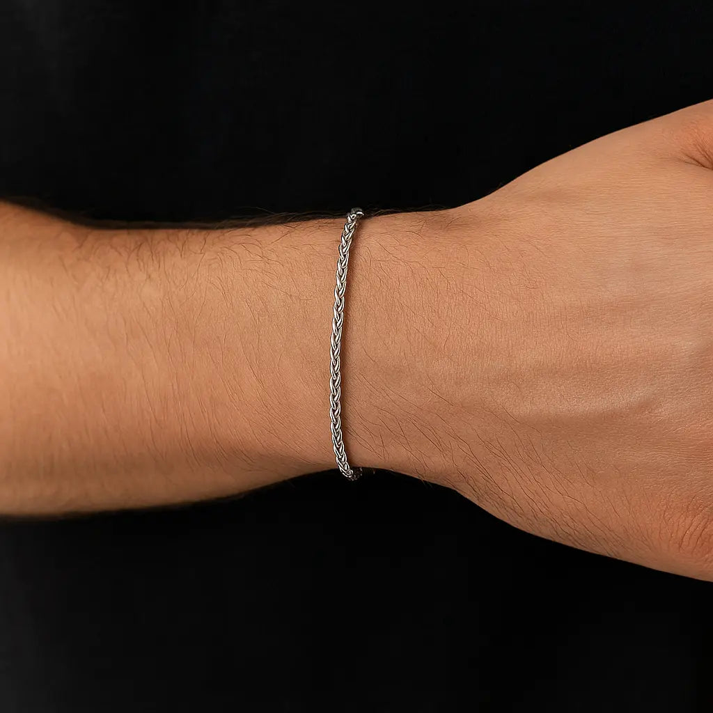 Pulsera Espiga de Acero Inoxidable 19 cm